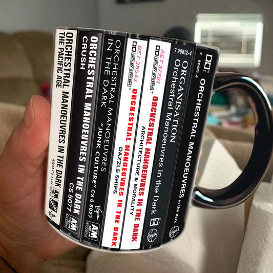 Orchestral Manoeuvres In The Dark Albums Cassette Collection Retro Accent Edge-to-Edge Printed Mug