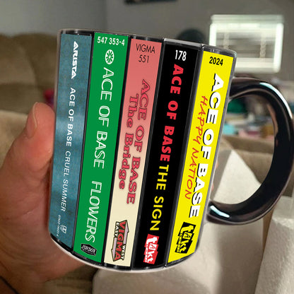 Ace of Base Albums Cassette Collection Retro Accent Edge-to-Edge Printed Mug