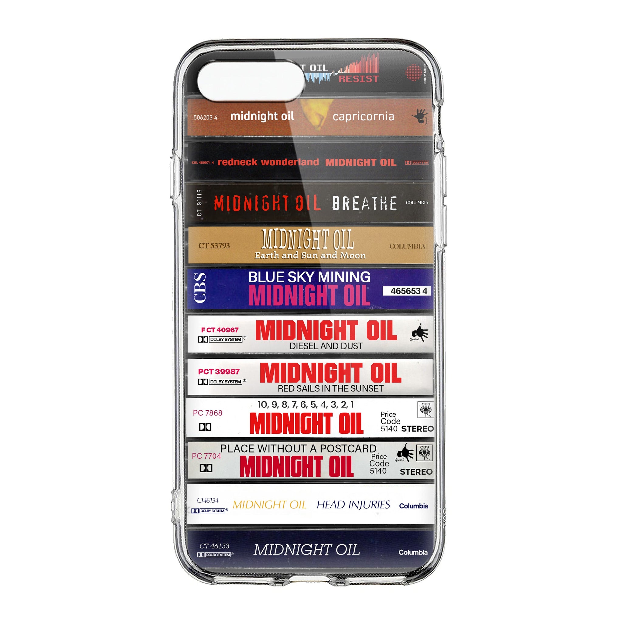 Midnight Oil Albums Cassette Collection Retro Phone Case