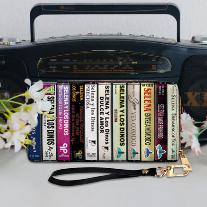 Selena Albums Cassette Vintage Leather Long Wallet