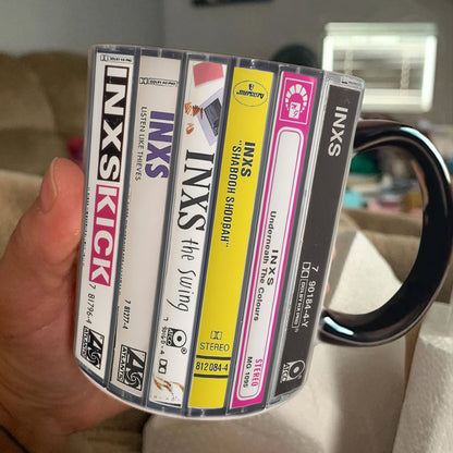 INXS Albums Cassette Retro Collection Accent Mug