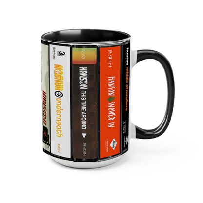 Hanson Albums Cassette Collection Retro Accent Edge-to-Edge Printed Mug