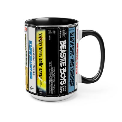 Beastie Boys Albums Cassette Collection Retro Accent Edge-to-Edge Printed Mug