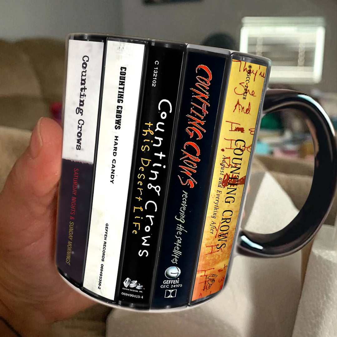 Counting Crows Albums Cassette Collection Retro Accent Edge-to-Edge Printed Mug