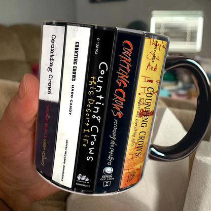 Counting Crows Albums Cassette Collection Retro Accent Edge-to-Edge Printed Mug