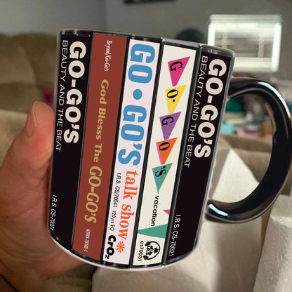 Go-Go's Albums Cassette Collection Retro Accent Edge-to-Edge Printed Mug