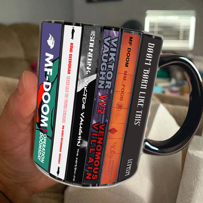 MF DOOM Albums Cassette Collection Retro Accent Mug