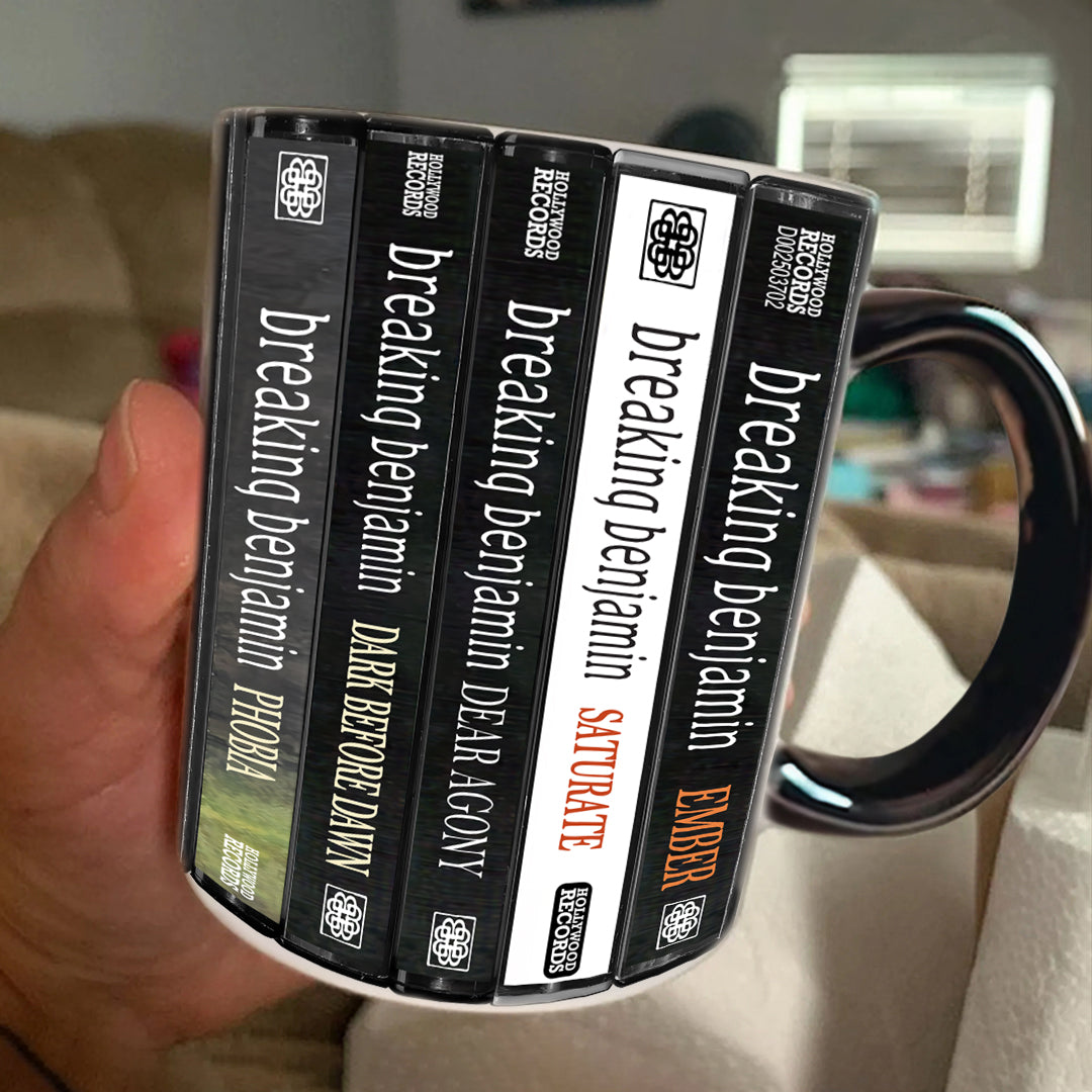 Breaking Benjamin Albums Cassette Collection Retro Accent Edge-to-Edge Printed Mug