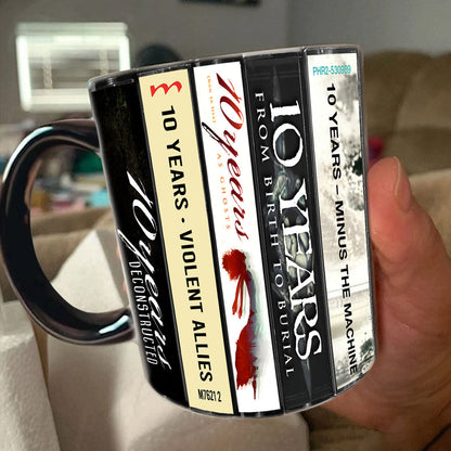 10 Years Albums Cassette Collection Retro Accent Mug
