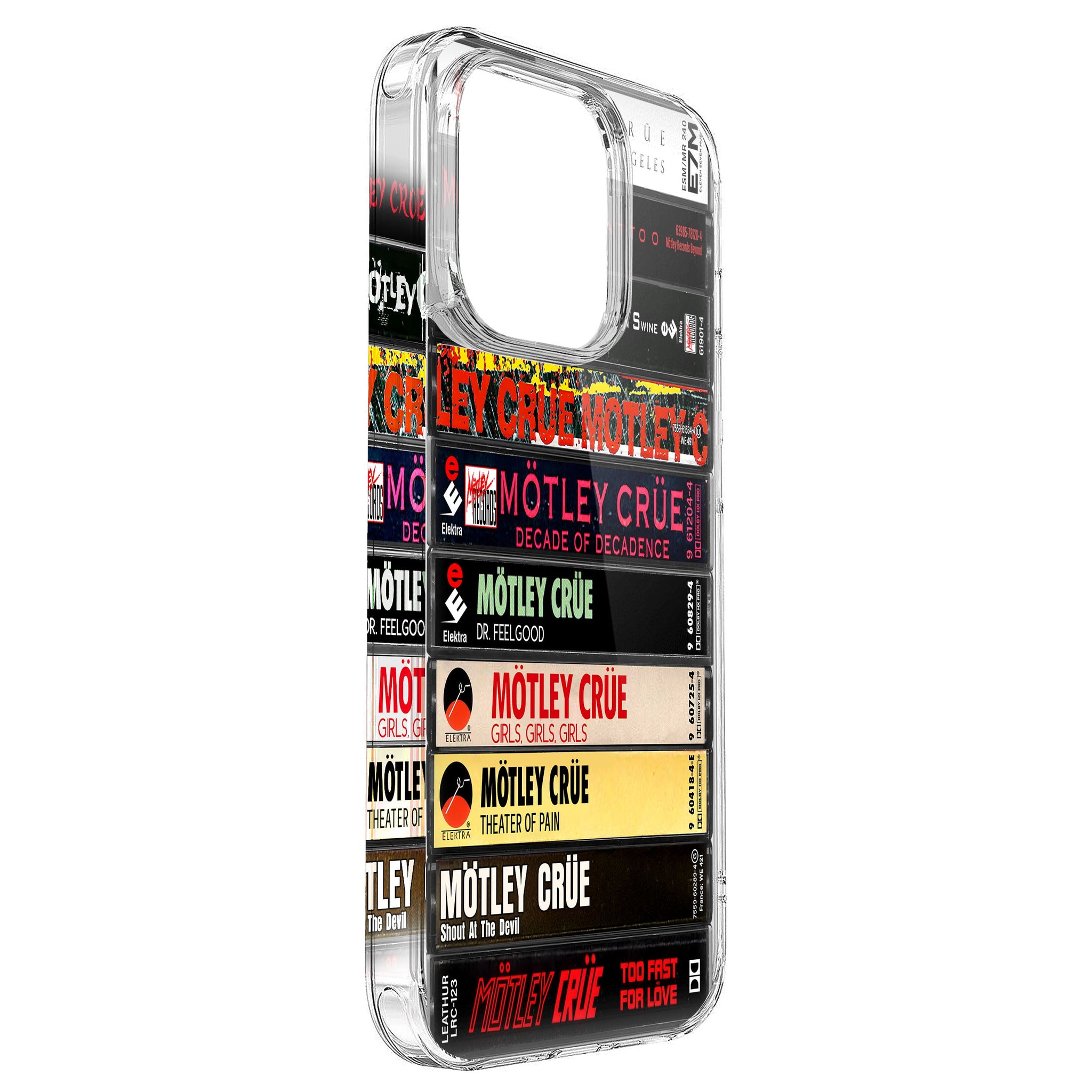 Motley Crue Albums Cassette Collection Retro Phone Case