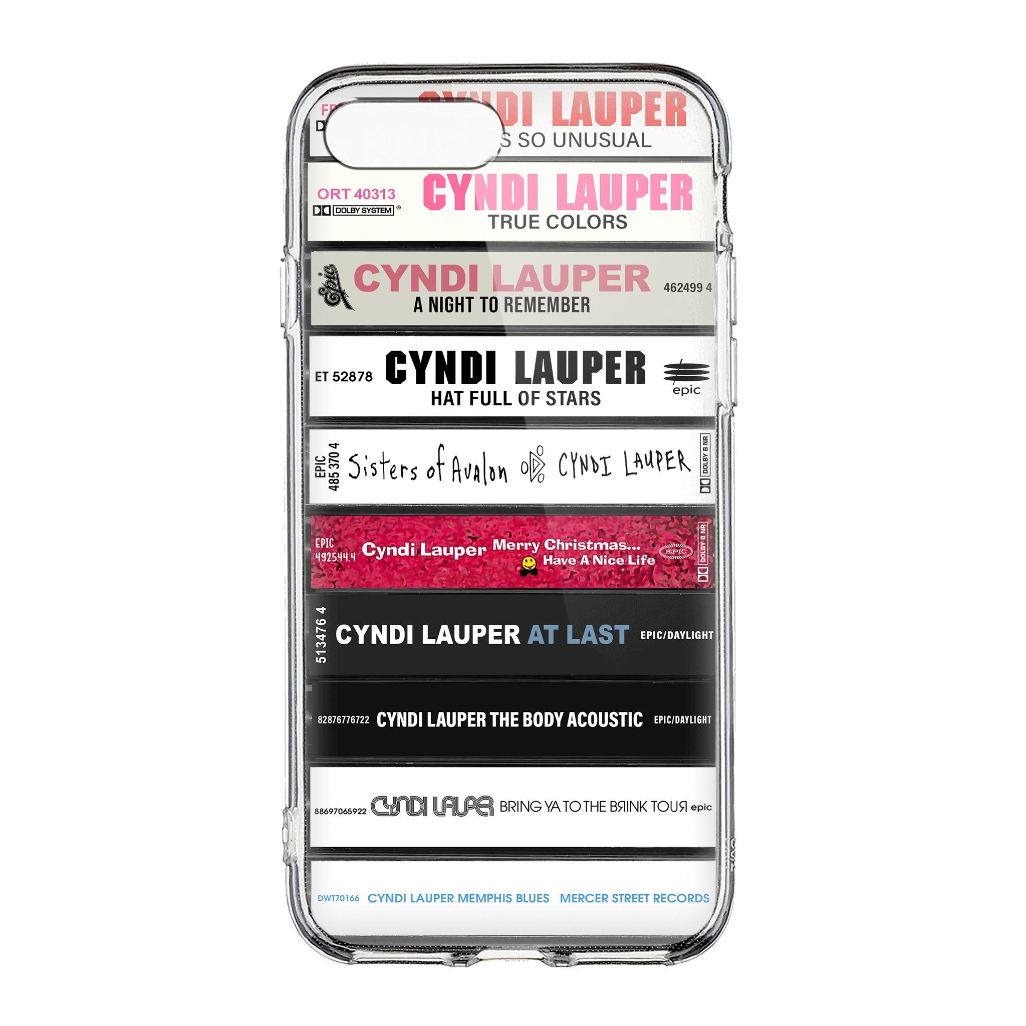 Cyndi Lauper Albums Cassette Collection Retro Phone Case