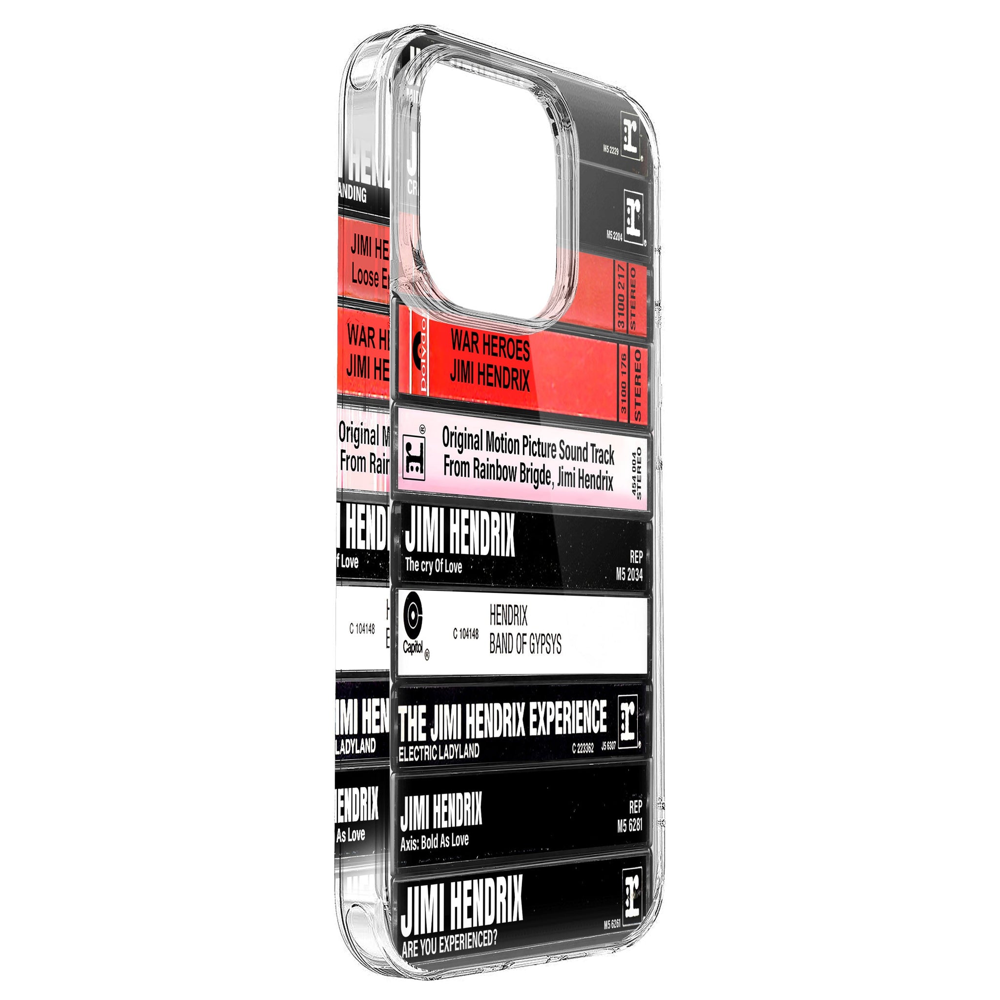 Jimi Hendrix Albums Cassette Collection Retro Phone Case