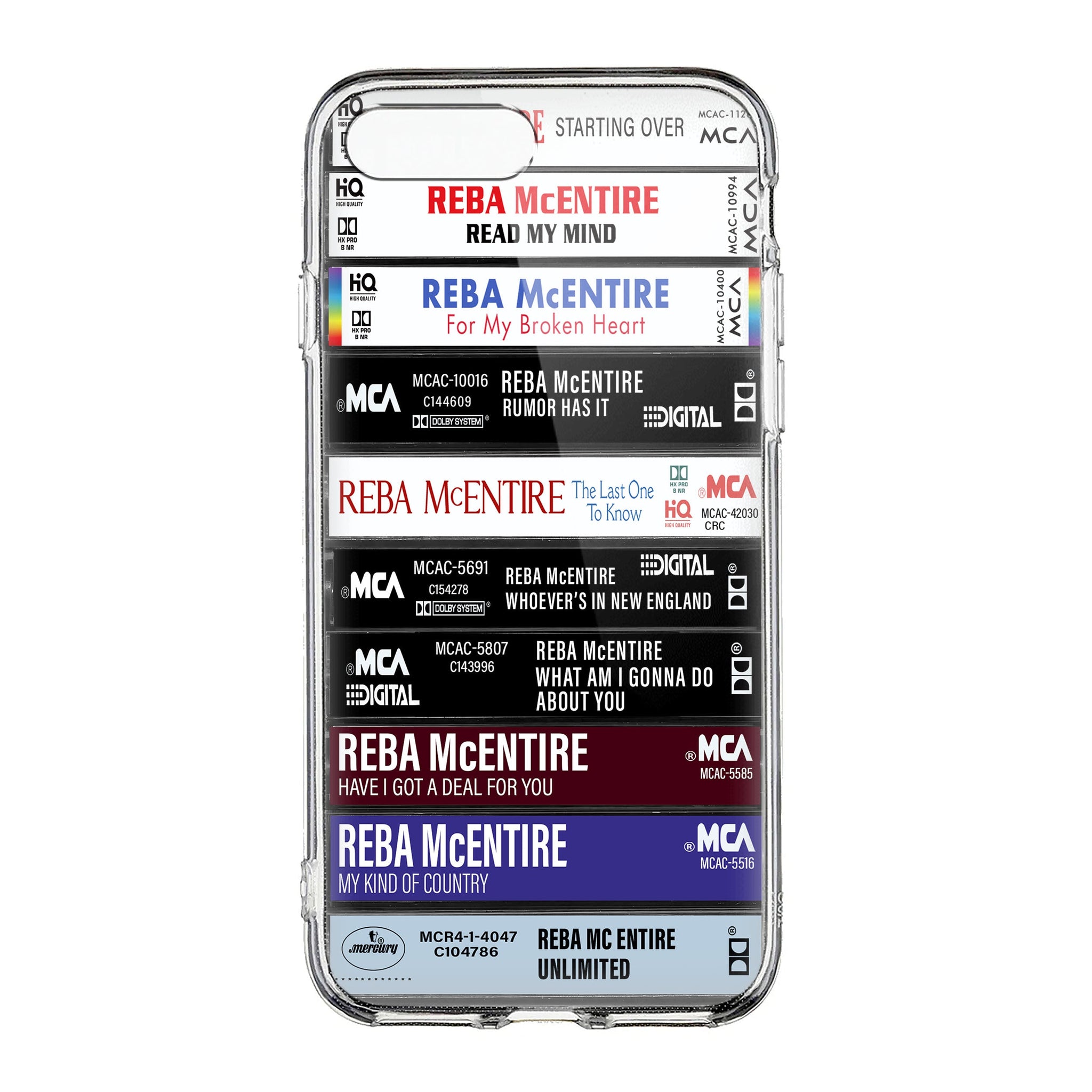 Reba McEntire Albums Cassette Collection Retro Phone Case