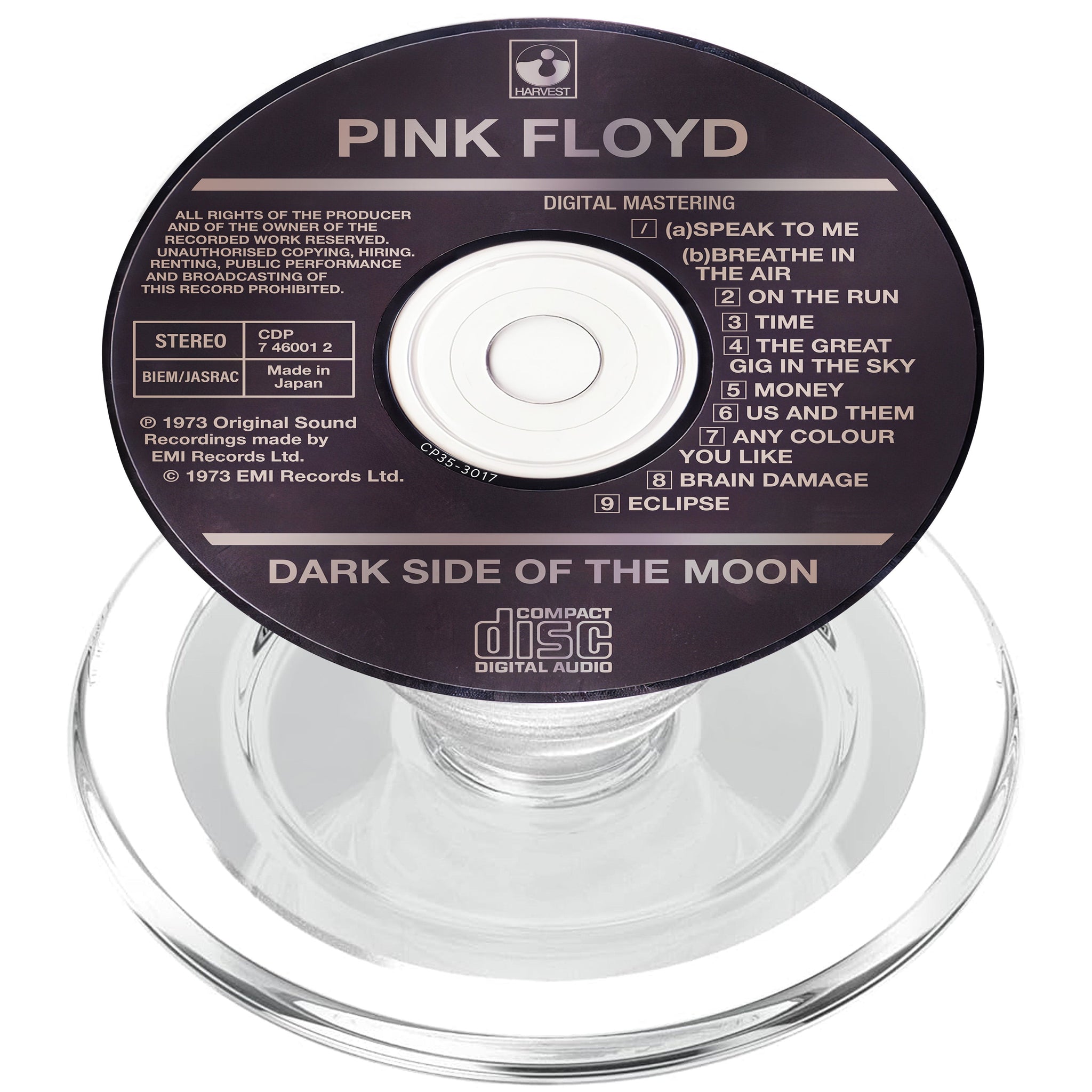 The Dark Side Of The Moon Albums CD Magnetic Phone Grip - Pink Floyd