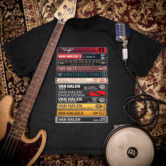 Van Halen Albums Cassette Retro Collection Premium Unisex T-Shirt