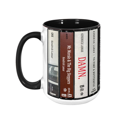Kendrick Lamar Albums Cassette Collection Retro Accent Edge-to-Edge Printed Mug