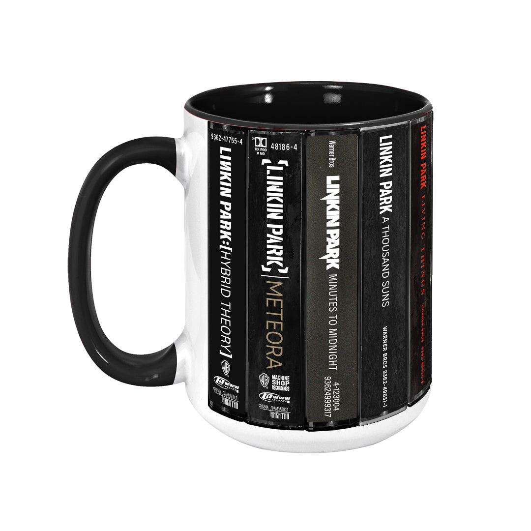 Linkin Park Albums Cassette Collection Retro Accent Edge-to-Edge Printed Mug