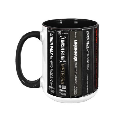 Linkin Park Albums Cassette Collection Retro Accent Edge-to-Edge Printed Mug