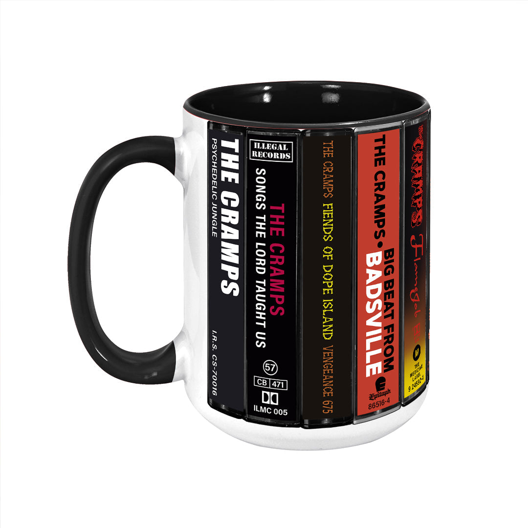 The Cramps Albums Cassette Collection Retro Accent Edge-to-Edge Printed Mug
