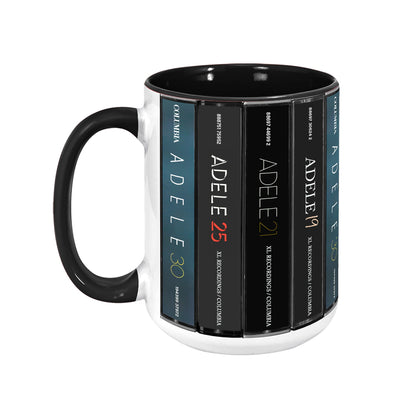 Adele Albums Cassette Collection Retro Accent Edge-to-Edge Printed Mug