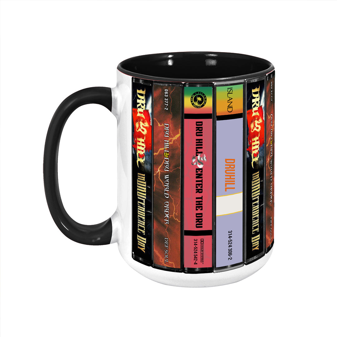 Dru Hill Albums Cassette Collection Retro Accent Edge-to-Edge Printed Mug