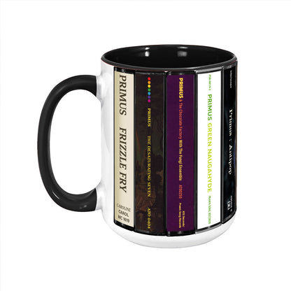 Primus Albums Cassette Collection Retro Accent Edge-to-Edge Printed Mug