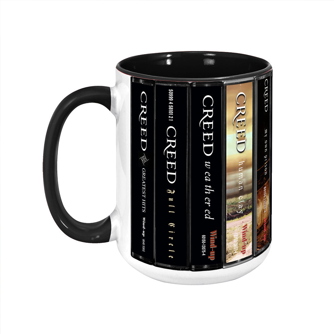 Creed Albums Cassette Collection Retro Accent Mug