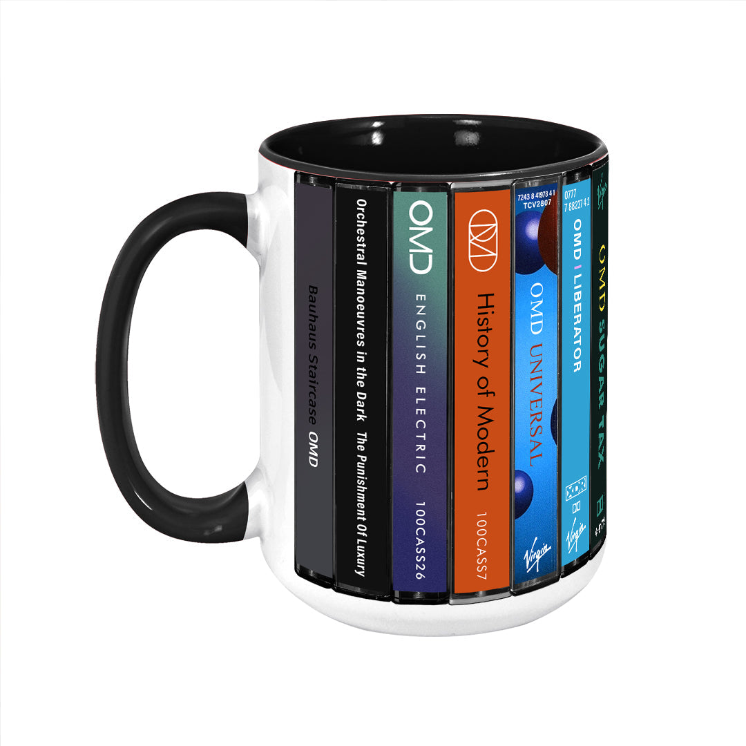 Orchestral Manoeuvres In The Dark Albums Cassette Collection Retro Accent Edge-to-Edge Printed Mug