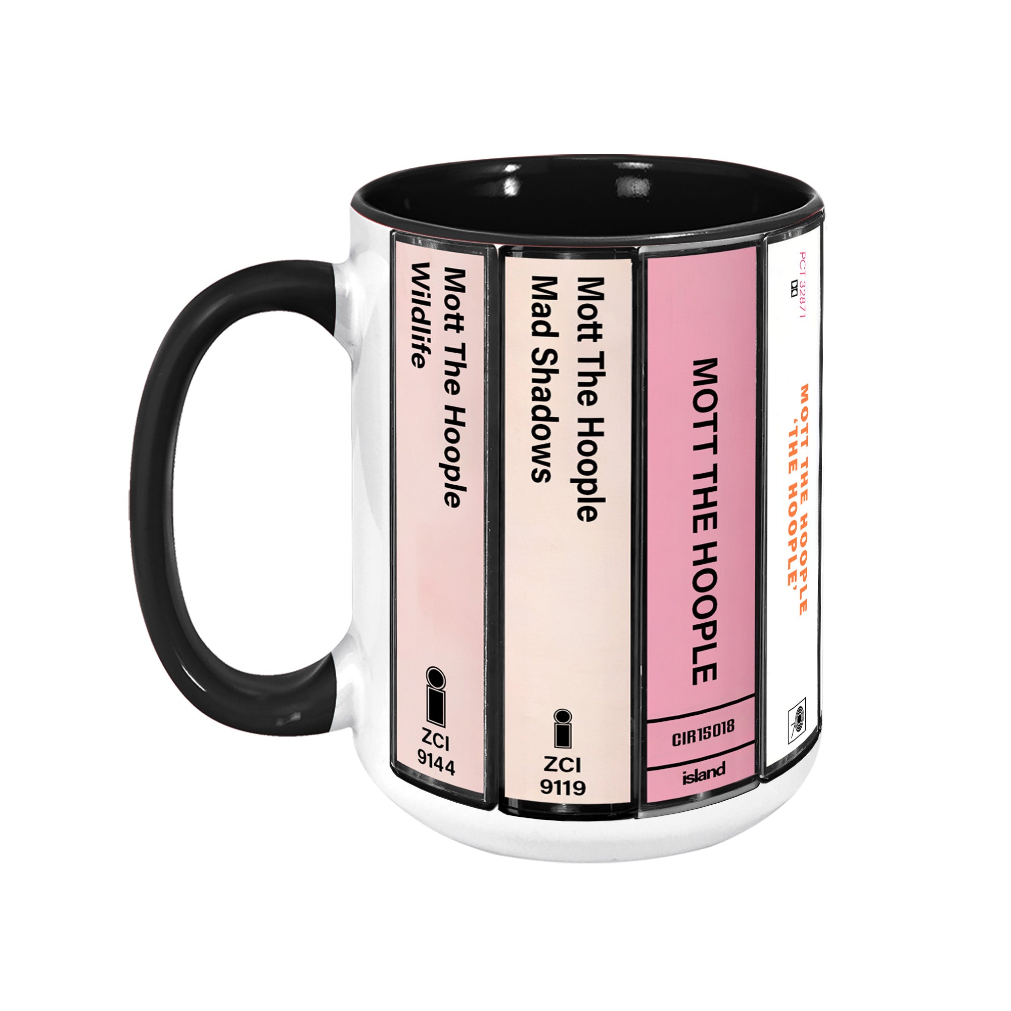 Mott The Hoople Albums Cassette Collection Retro Accent Edge-to-Edge Printed Mug