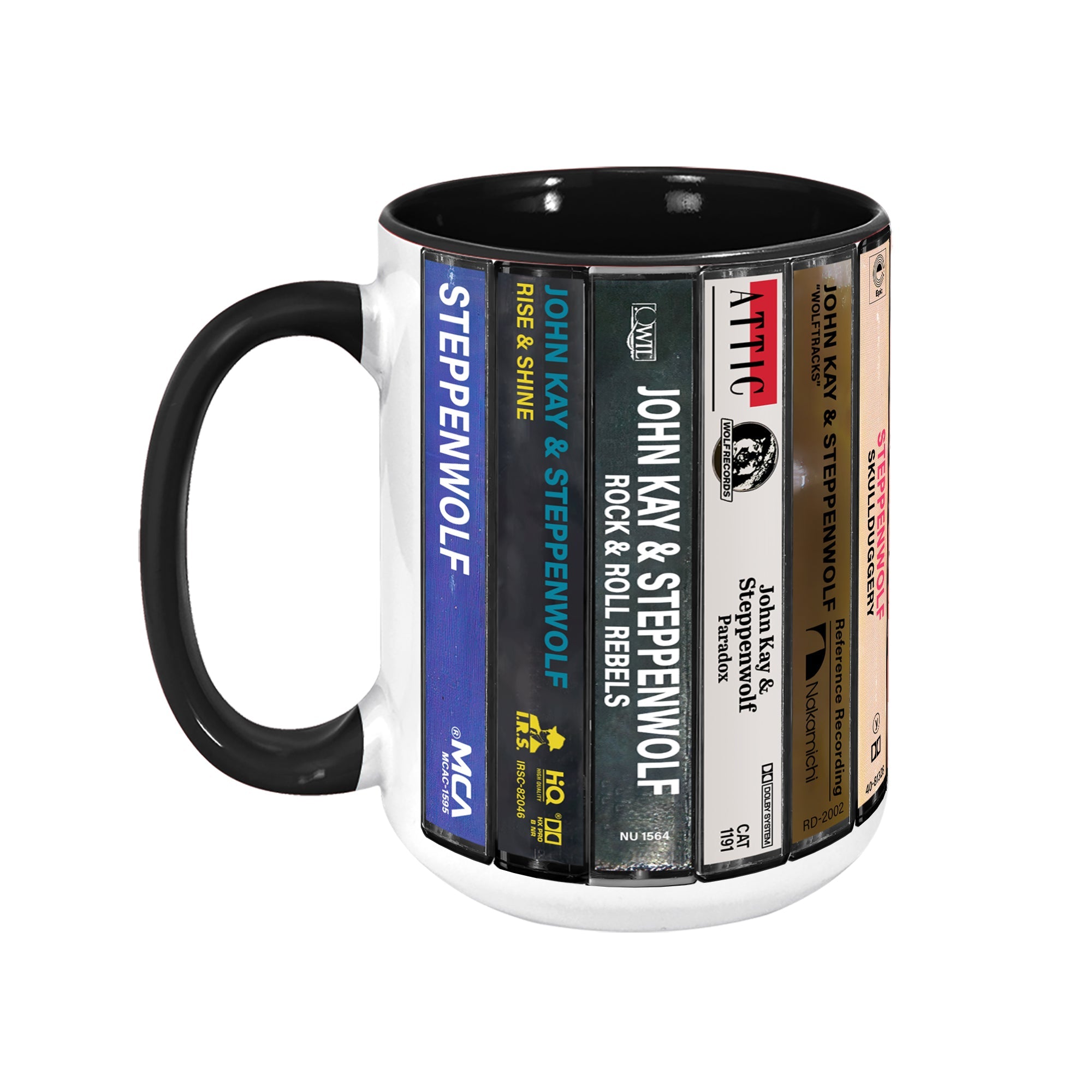 Steppenwolf Albums Cassette Collection Retro Accent Edge-to-Edge Printed Mug
