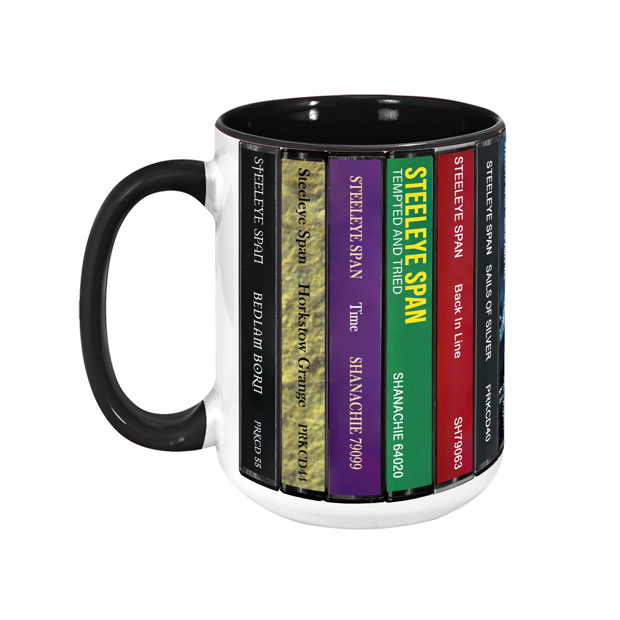 Steeleye Span Albums Cassette Collection Retro Accent Edge-to-Edge Printed Mug