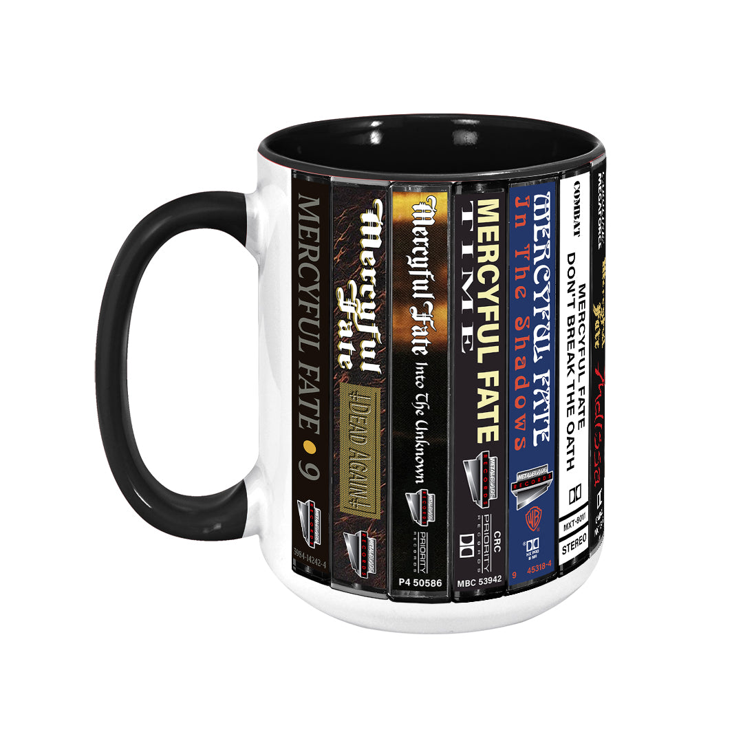 Mercyful Fate Albums Cassette Collection Retro Accent Edge-to-Edge Printed Mug