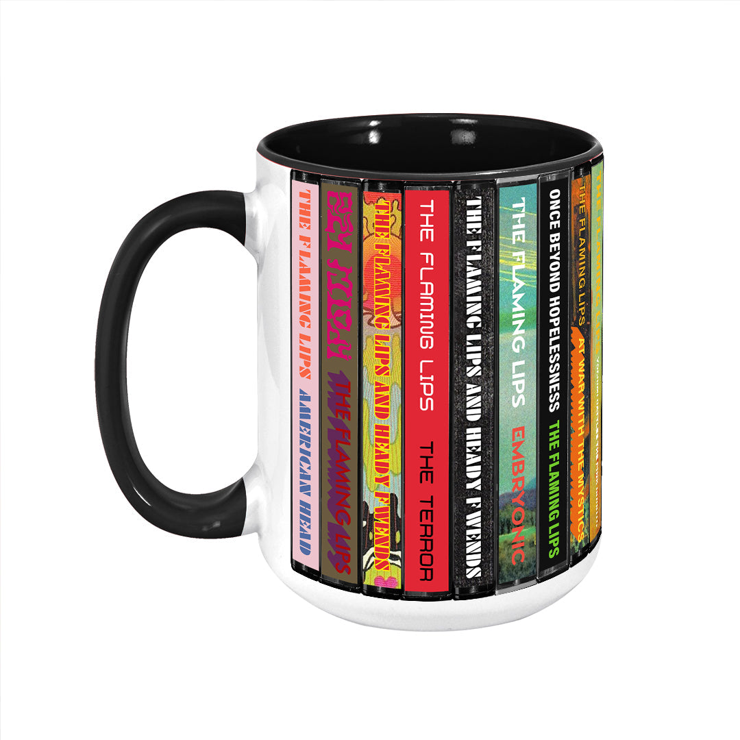 The Flaming Lips Albums Cassette Collection Retro Accent Edge-to-Edge Printed Mug