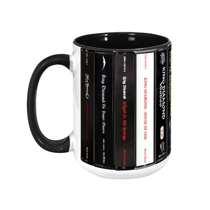 King Diamond Albums Cassette Collection Retro Accent Edge-to-Edge Printed Mug