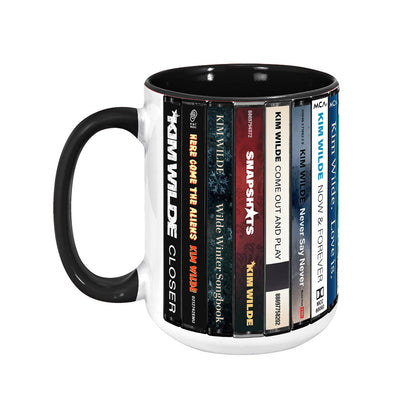 Kim Wilde Albums Cassette Collection Retro Accent Edge-to-Edge Printed Mug