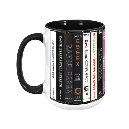 David Essex Albums Cassette Collection Retro Accent Edge-to-Edge Printed Mug