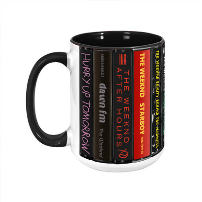 The Weeknd Albums Cassette Collection Retro Accent Edge-to-Edge Printed Mug