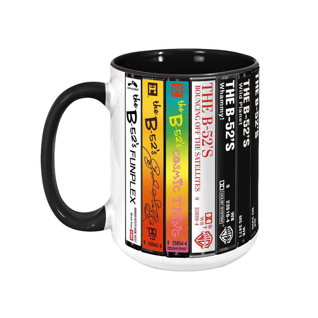 The B-52's Albums Cassette Collection Retro Accent Edge-to-Edge Printed Mug