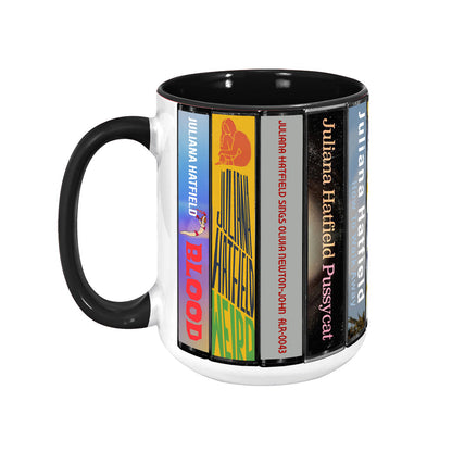 Juliana Hatfield Albums Cassette Collection Retro Accent Edge-to-Edge Printed Mug