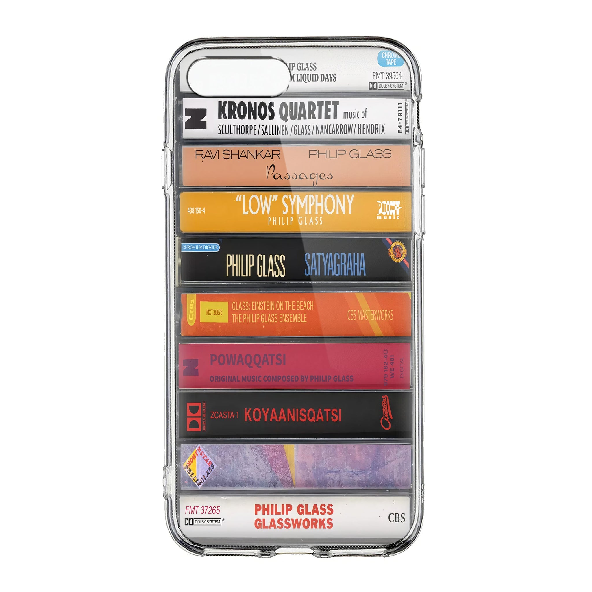 Philip Glass Albums Cassette Collection Retro Phone Case