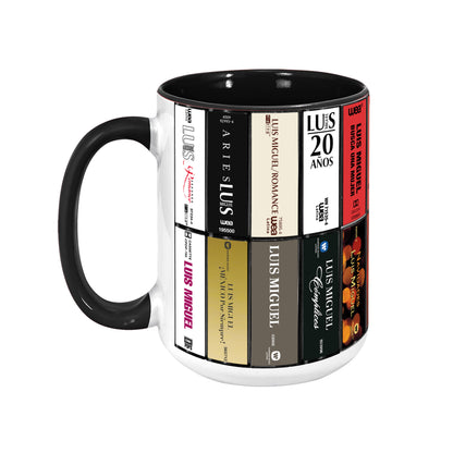 Luis Miguel Albums Cassette Collection Retro Accent Edge-to-Edge Printed Mug