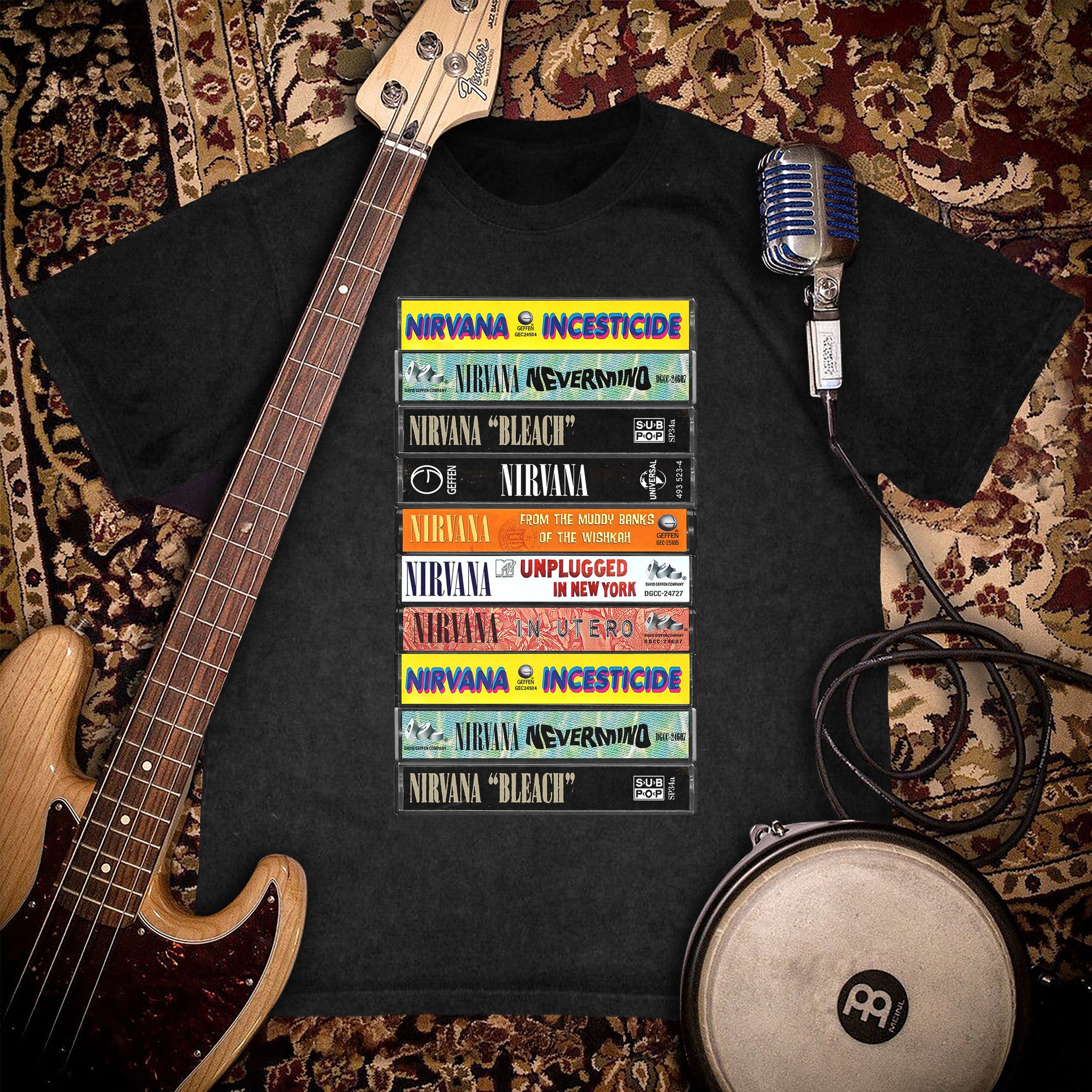 Nirvana Albums Cassette Retro Collection Premium Unisex T-Shirt