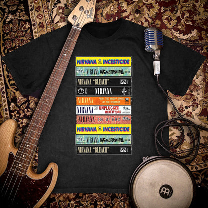 Nirvana Albums Cassette Retro Collection Premium Unisex T-Shirt