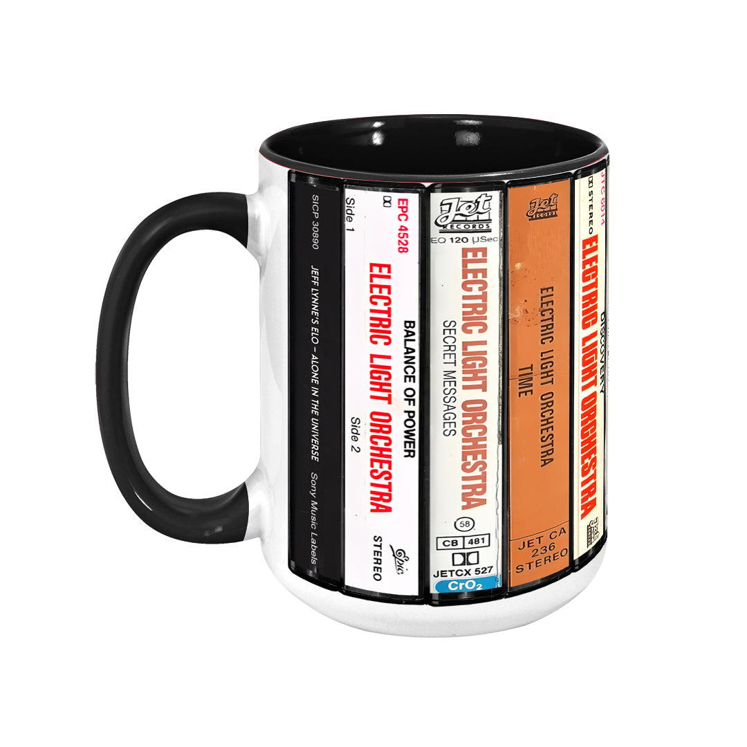 Electric Light Orchestra Albums Cassette Retro Chronological Collection Accent Mug