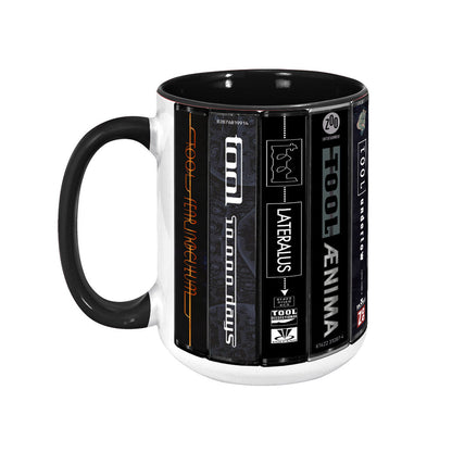 Tool Albums Cassette Collection Retro Accent Edge-to-Edge Printed Mug