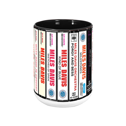 Miles Davis Albums Cassette Collection Retro Accent Mug