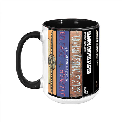 Graham Central Station Albums Cassette Collection Retro Accent Mug