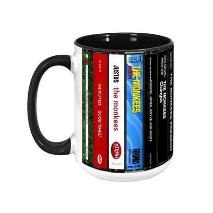 The Monkees Albums Cassette Collection Retro Accent Edge-to-Edge Printed Mug