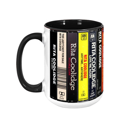 Rita Coolidge Albums Cassette Collection Retro Accent Edge-to-Edge Printed Mug