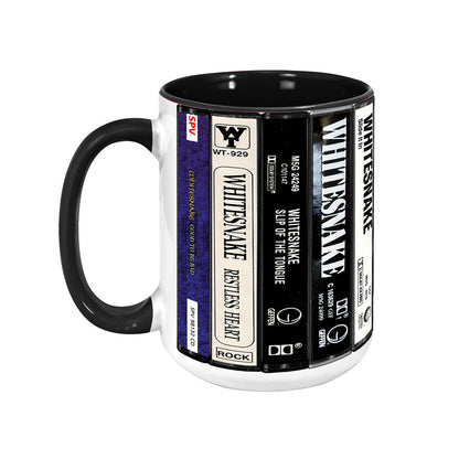 Whitesnake Albums Cassette Collection Retro Accent Mug
